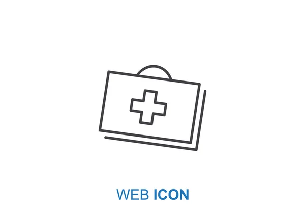 Caso médico icono — Vector de stock