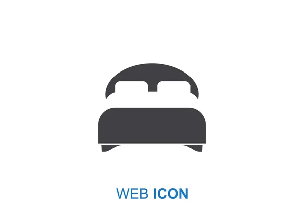 Cama doble icono web — Vector de stock