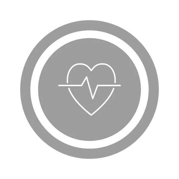 Heartbeat spindelväv ikonen — Stock vektor