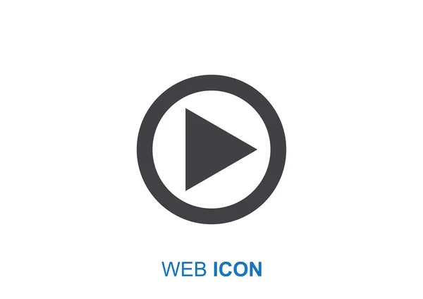 Play button web icon — Stock Vector