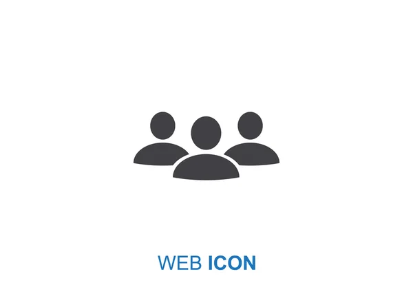 Groupe de personnes icône web — Image vectorielle