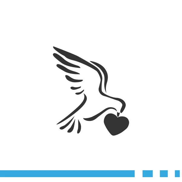 Güvercin web simgesi — Stok Vektör