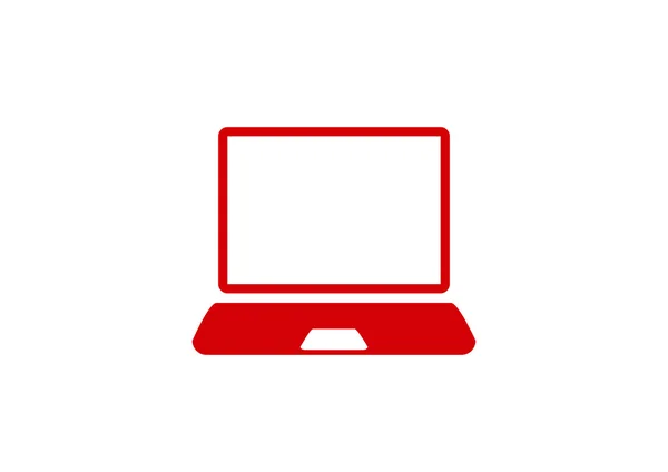 Eenvoudige laptop web pictogram — Stockvector