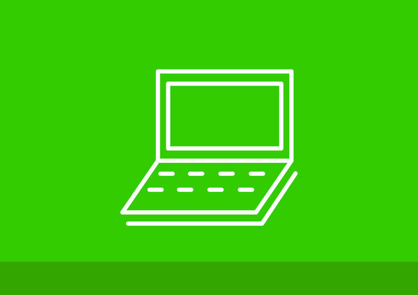 Simple laptop web icon 