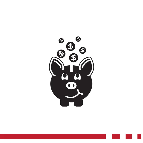 Icône web cochon — Image vectorielle