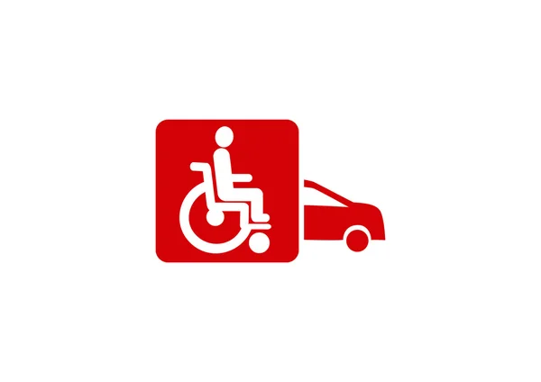 Disabled in car icon — Stock Vector