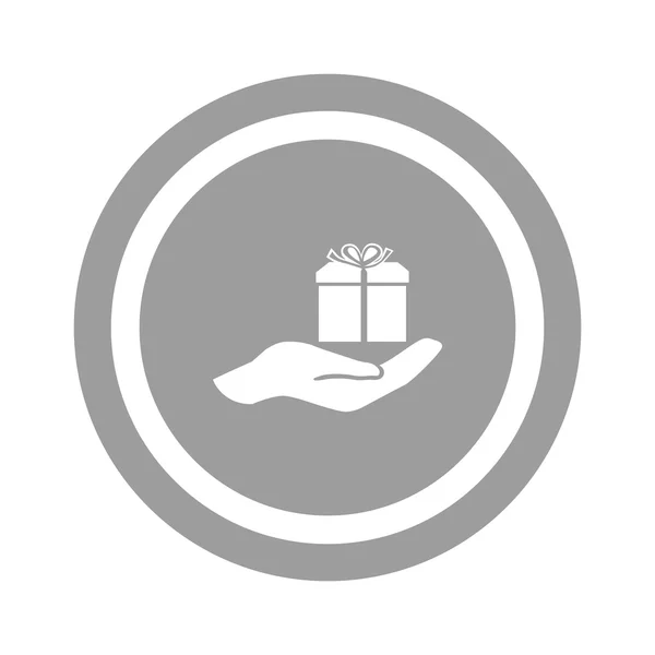 Gift op web handpictogram — Stockvector