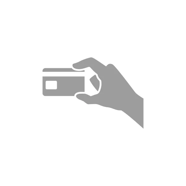 Πλαστική κάρτα στο χέρι — Διανυσματικό Αρχείο