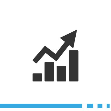 Grafik simgesi üzerinde Eğri ok 