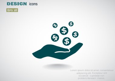 İnsan eline düşen paraları 