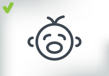 Ağlayan bebek siluet 