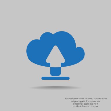 Bulut dosya indirme web simgesi