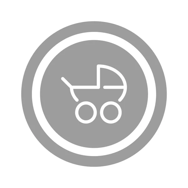 Simple stroller outline web icon — Stock Vector