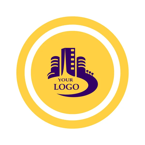 Λογότυπο της πόλης κτίρια — Διανυσματικό Αρχείο