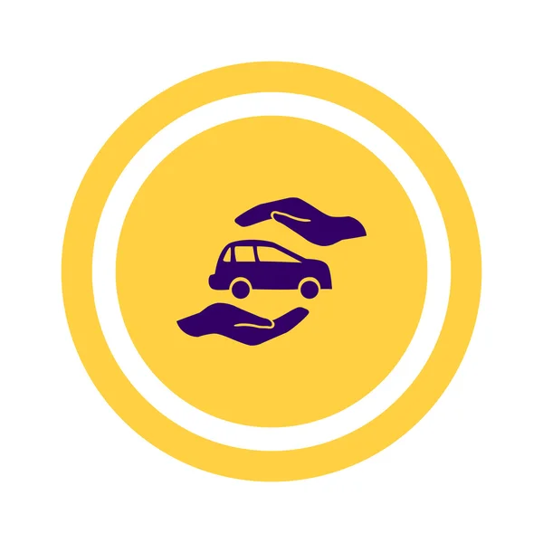 Ikona web ubezpieczenia samochodu — Wektor stockowy