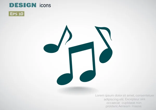 Music web icon — Stock Vector