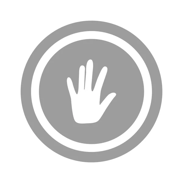 Open palm web icon — Stock Vector