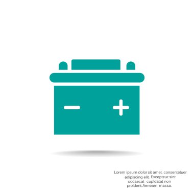 Basit araba pil web simgesi 