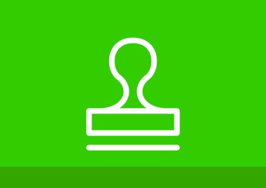 Mühür stamper kavramı simgesi 