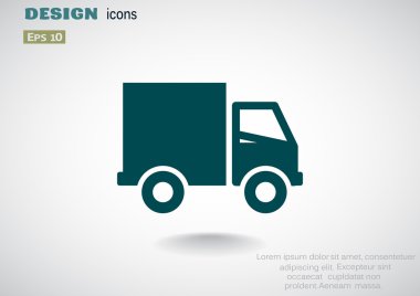 Nakliye ve teslimat web simgesi