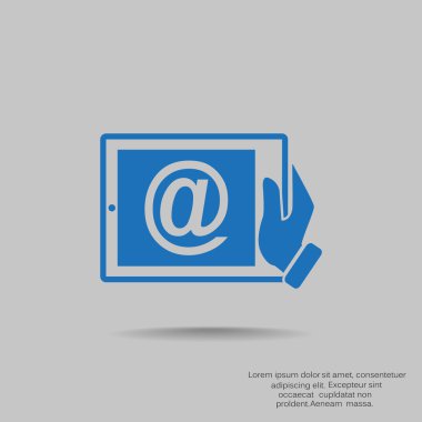 Dijital tablet basit web simgesi