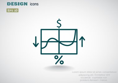 iş büyüyen grafik sunum simgesini