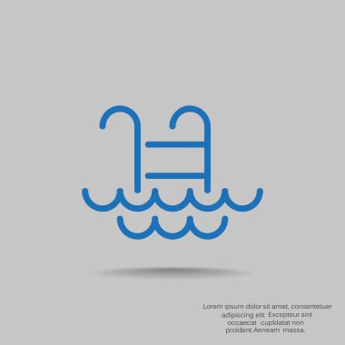 Dalgalar simgesi ile havuzu merdiveni