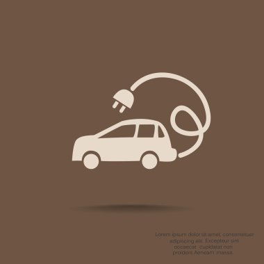 Elektrik araç web simgesi
