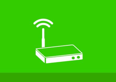 Dalgalar web simgesi ile modem 