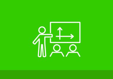 iş büyüyen grafik sunum simgesini