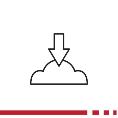 Bulut dosya indirme web simgesi
