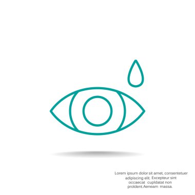 Göz damla basit simgesiyle