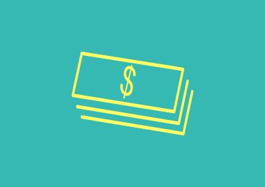 Dolar web simgesi yığını 