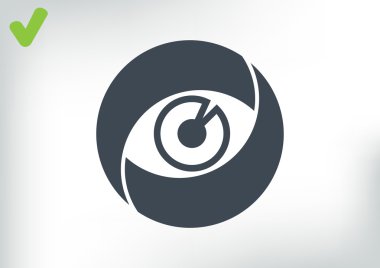 Objektif göz web simgesi 