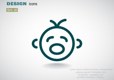 Ağlayan bebek siluet 