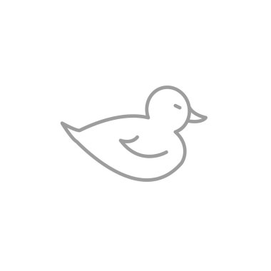 Oyuncak ördek yavrusu anahat web simgesi