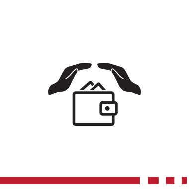 m-cüzdan ve eller web simgesi