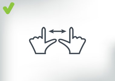 Dokunmatik ekran web simgesi 