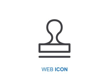 Mühür stamper kavramı simgesi 