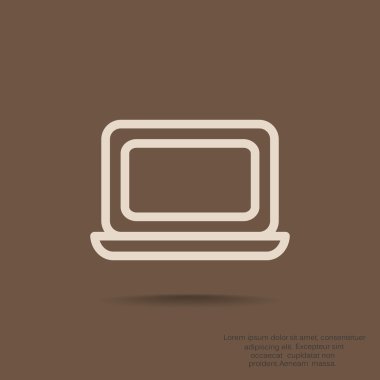 Basit dizüstü web simgesi 