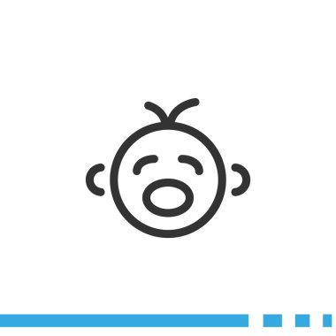 Ağlayan bebek siluet 