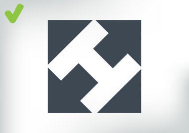 Kare üçgen simgesiyle 