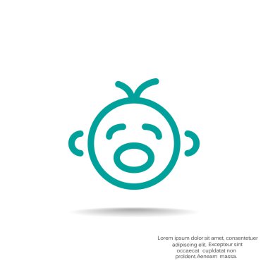 Ağlayan bebek siluet 