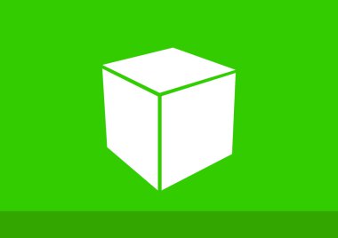 Basit küp web simgesi 