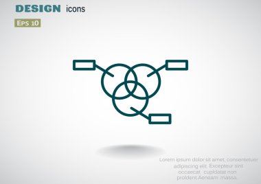 Yuvarlak Infographic web simgesi 