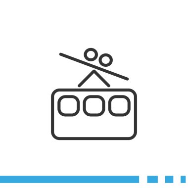 Füniküler tren yassı simgesi