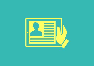 Dijital tablet basit web simgesi