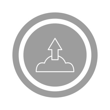 Bulut dosya indirme web simgesi