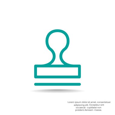 Mühür stamper kavramı simgesi 