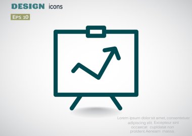 iş büyüyen grafik sunum simgesini